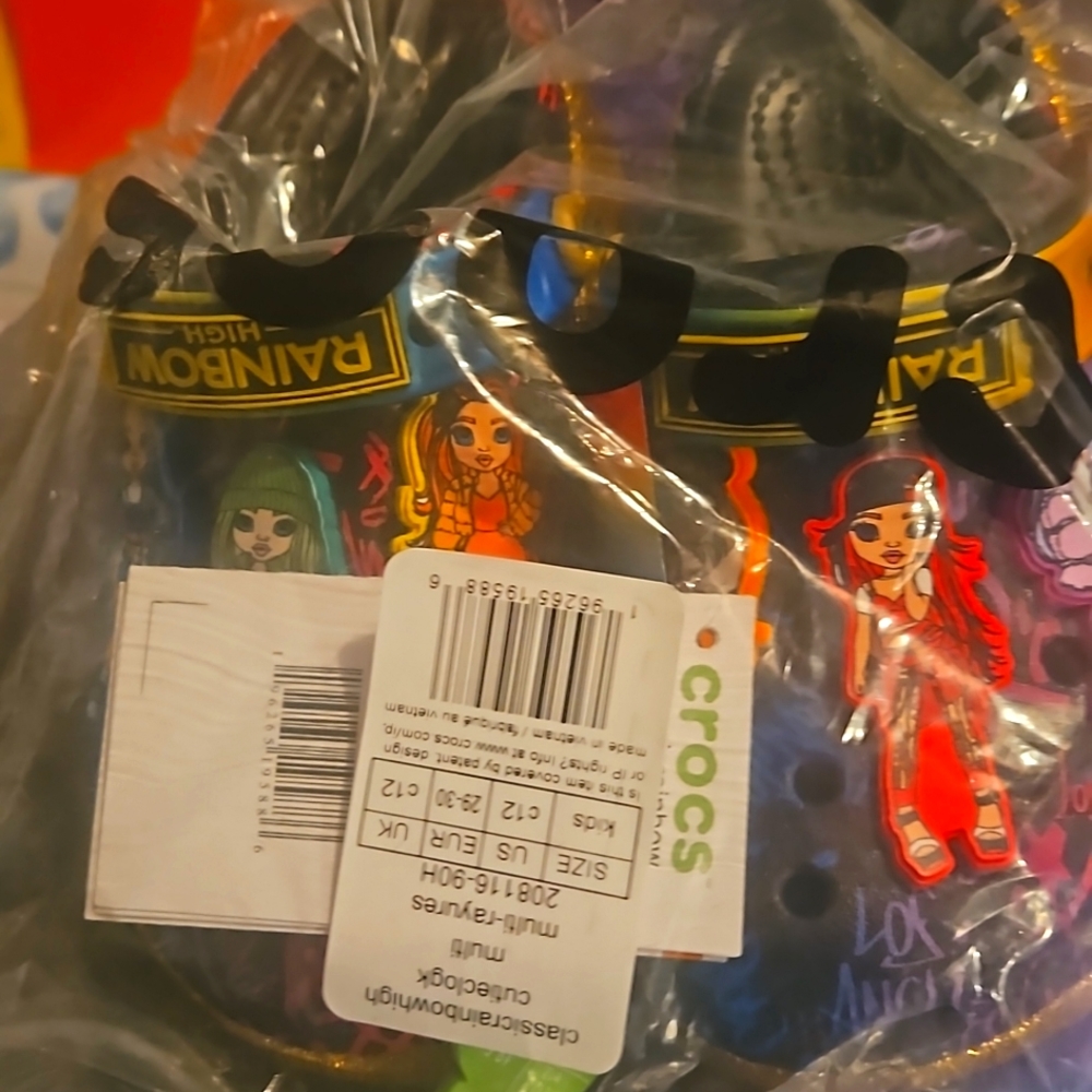 Rainbow high crocs 12c